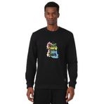 To Cosmos To Cosmos Basic Sweatshirt Never Look Back Baskılı Siyah Unisex, Xl