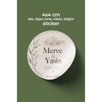 To Design Lab 4x4 cm - 150 Adet / Nikah - Düğün - Nişan - Söz - Kına Hediyelikler Için Sticker - 75 adet