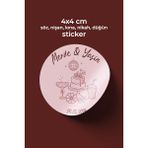 To Design Lab 4x4 cm - Nikah - Düğün - Nişan - Söz - Kına Hediyelikler Için Sticker - 75 adet
