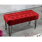 Tocco Mobilya Dekoratif Metal Ayaklı Puf Bordo