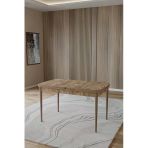 Toce Home Marlen Atlantik Çam 80X130 Açılabilir Yemek Masası Mutfak Masası Doğal Ahşap Ayak Kahverengi 80 X 170