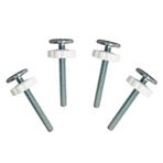 Tocypho 4 Paket M10 Ekstra Uzun Basınç Kapıları Dişli Mil Çubukları, 10 mm Bebek Çocuklar Evcil Hayvan Köpek Kapıları Aksesuar Vida Cıvata Kiti Tüm Basınca Monte Geçiş Kapıları için Uygun
