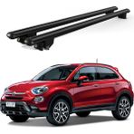 Today Auto Kanca Fiat 500X (2014 ve Sonrası) Uyumlu Siyah Kilitli Ara Atkı 120CM Port Bagaj Tavan Barı