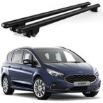 Today Auto Kanca Ford S-Max (2015 ve Sonrası) Uyumlu Siyah Kilitli Ara Atkı 120CM Port Bagaj Tavan Barı - kilitli tavan barı