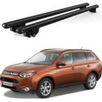 Today Auto Kanca Mıtsubıshı Outlander (2013 ve Sonrası) Uyumlu Siyah Kilitli Ara Atkı 130CM Port Bagaj Tavan Barı - Kilitli tavan barı