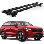 Today Auto Kanca Skoda Kodiaq (2017 ve Sonrası) Uyumlu Siyah Kilitli Ara Atkı 120CM Port Bagaj Tavan Barı