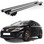 Today Auto Kanca Toyota Auris Touring (2013 ve Sonrası) Uyumlu Gri Kilitli Ara Atkı 110CM Port Bagaj Tavan Barı - Kilitli tavan barı