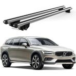 Today Auto Kanca Volvo V60 Sw (2019 ve Sonrası) Uyumlu Gri Kilitli Ara Atkı 120CM Port Bagaj Tavan Barı