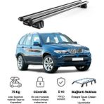 Today Auto Pençe Bmw X5 (2003-2007) Uyumlu Gri Ara Atkı 135CM Port Bagaj Tavan Barı - Gri renk, yüksek tavan çitası
