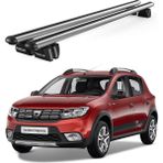 Today Auto Pençe Dacia Sandero STEPWAY(2013-VE Sonrası) Uyumlu Gri Ara Atkı Port Bagaj Tavan Barı - Dacia Sandero Stepway uyumlu