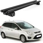 Today Auto Pençe Ford Grand C-Max Ara Atkı (2010-2019) Uyumlu Siyah Ara Atkı Port Bagaj Tavan Barı - Tavan barı uyumlu