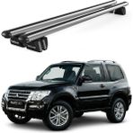 Today Auto Pençe Mitsubishi Pajero 3D Ara Atkı (2011-2021) Uyumlu Gri Ara Atkı Port Bagaj Tavan Barı - Gri tavan barı seti