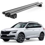 Today Auto Pençe Skoda Kamiq (2019 ve Sonrası) Uyumlu Gri Ara Atkı 109CM Port Bagaj Tavan Barı - Gri tavan barı