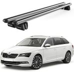 Today Auto Pençe Skoda Superb Sw (2015 ve Sonrası) Uyumlu Gri Ara Atkı Port Bagaj Tavan Barı - Skoda Superb Sw uyumlu