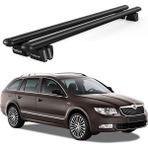 Today Auto Pençe Skoda Superb Wagon (2015 ve Sonrası) Uyumlu Siyah Ara Atkı Port Bagaj Tavan Barı - Skoda Superb Wagon uyumlu