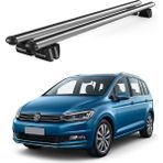 Today Auto Pençe Volkswagen Touran (2015 ve Sonrası) Uyumlu Gri Ara Atkı 135CM Port Bagaj Tavan Barı - Gri tavan barı