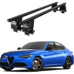 Today Auto Royal Alfa Romeo Giulia (2016 ve Sonrası) Uyumlu Siyah Kilitli Ara Atkı Port Bagaj Tavan Barı - Kilitli tavan barı