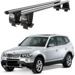 Today Auto Royal Bmw X3 (2004-2010) Uyumlu Gri Kilitli Ara Atkı Port Bagaj Tavan Barı - Kilitli tavan barı