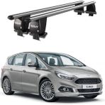 Today Auto Royal Ford S-Max Iı (2015 ve Sonrası) Uyumlu Gri Kilitli Ara Atkı Port Bagaj Tavan Barı - Kilitli tavan barı