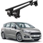 Today Auto Royal Ford S-Max Iı (2015 ve Sonrası) Uyumlu Siyah Kilitli Ara Atkı Port Bagaj Tavan Barı - Kilitli tavan barı