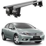 Today Auto Royal Honda Civic Ix (2012-2015) Uyumlu Gri Kilitli Ara Atkı Port Bagaj Tavan Barı - Kilitli tavan barı