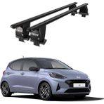 Today Auto Royal Hyundai I10 (2019 ve Sonrası) Uyumlu Siyah Kilitli Ara Atkı Port Bagaj Tavan Barı - Kilitli tavan barı