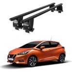 Today Auto Royal Nissan Micra (2017 ve Sonrası) Uyumlu Siyah Kilitli Ara Atkı Port Bagaj Tavan Barı - Kilitli tavan barı