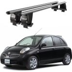 Today Auto Royal Nissan Micra / March (2002-2010) Uyumlu Gri Kilitli Ara Atkı Port Bagaj Tavan Barı