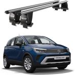 Today Auto Royal Opel Crossland (2020 ve Sonrası) Uyumlu Gri Kilitli Ara Atkı Port Bagaj Tavan Barı - Kilitli tavan barı