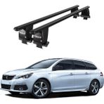 Today Auto Royal Peugeot 308 (2014-2021) Uyumlu Siyah Kilitli Ara Atkı Port Bagaj Tavan Barı - Kilitli tavan barı