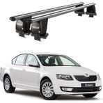 Today Auto Royal Skoda Octavia Iıı (2013 ve Sonrası) Uyumlu Gri Kilitli Ara Atkı Port Bagaj Tavan Barı - Kilitli tavan barı