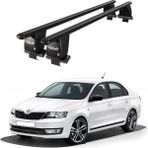 Today Auto Royal Skoda Rapid (2012 ve Sonrası) Uyumlu Siyah Kilitli Ara Atkı Port Bagaj Tavan Barı - Kilitli tavan barı