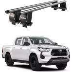 Today Auto Royal Toyota Hilux (2011-2015) Uyumlu Gri Kilitli Ara Atkı Port Bagaj Tavan Barı - Kilitli tavan barı