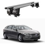 Today Auto Royal Volvo V60 (2010-2011) Uyumlu Gri Kilitli Ara Atkı Port Bagaj Tavan Barı - Kilitli tavan barı
