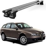 Today Auto Trio-I Alfa Romeo 156 (2000-2005) Uyumlu Kilitli Ara Atkı 120CM Port Bagaj Tavan Barı - Gri