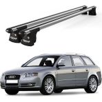 Today Auto Trio-I Audi A4 Avant (2005-2007) Uyumlu Kilitli Ara Atkı 120CM Port Bagaj Tavan Barı - Gri