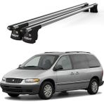 Today Auto Trio-I Chrysler Voyager (1996-2000) Uyumlu Kilitli Ara Atkı 135CM Port Bagaj Tavan Barı - Gri