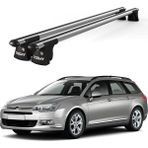 Today Auto Trio-I Citroen C5 Kombi (2001-2008) Uyumlu Kilitli Ara Atkı 120CM Port Bagaj Tavan Barı - Gri