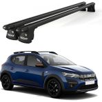 Today Auto Trio-I Dacia Sandero (2012 ve Sonrası) Uyumlu Siyah Kilitli Ara Atkı 120CM Port Bagaj Tavan Barı