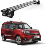 Today Auto Trio-I Fiat Doblo (2010 ve Sonrası) Uyumlu Kilitli Ara Atkı 135CM Port Bagaj Tavan Barı - Gri