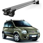 Today Auto Trio-I Fiat Panda (2003-2011) Uyumlu Kilitli Ara Atkı 120CM Port Bagaj Tavan Barı - Gri