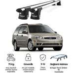 Today Auto Trio-I Ford Mondeo Kombi (2001-2007) Uyumlu Kilitli Ara Atkı 120CM Port Bagaj Tavan Barı - Gri - Kilitli tavan barı