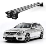 Today Auto Trio-I Mercedes-Benz C Kombi (2007-2013) Uyumlu Kilitli Ara Atkı 120CM Port Bagaj Tavan Barı - Gri