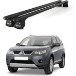 Today Auto Trio-I Mitsubishi Outlander (2005-2012) Uyumlu Siyah Kilitli Ara Atkı 120CM Port Bagaj Tavan Barı - Kilitli tavan barı