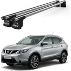 Today Auto Trio-I Nissan Qashqai (2013 ve Sonrası) Uyumlu Kilitli Ara Atkı 120CM Port Bagaj Tavan Barı - Gri