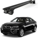 Today Auto Trio-Iı Bmw X6 (2015 ve Sonrası) Uyumlu Siyah Kilitli Ara Atkı 135CM Port Bagaj Tavan Barı - kilitli tavan barı