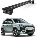 Today Auto Trio-Iı Fiat Panda 4x4 (2012 ve Sonrası) Uyumlu Siyah Kilitli Ara Atkı 120CM Port Bagaj Tavan Barı - Kilitli tavan barı
