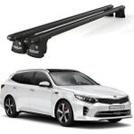 Today Auto Trio-Iı Kia Optima Kombi (2016 ve Sonrası) Uyumlu Siyah Kilitli Ara Atkı 120CM Port Bagaj Tavan Barı