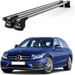 Today Auto Trio-Iı Mercedes-Benz C-Class Kombi (2015 ve Sonrası) Uyumlu Kilitli Ara Atkı 120CM Port Bagaj Tavan Barı - Gri