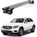Today Auto Trio-Iı Mercedes-Benz Glc (2016 ve Sonrası) Uyumlu Kilitli Ara Atkı 120CM Port Bagaj Tavan Barı - Açık Gri